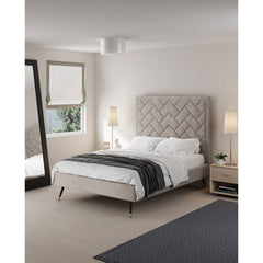 Crosby - Bed With Upholstered Headboard And Slats