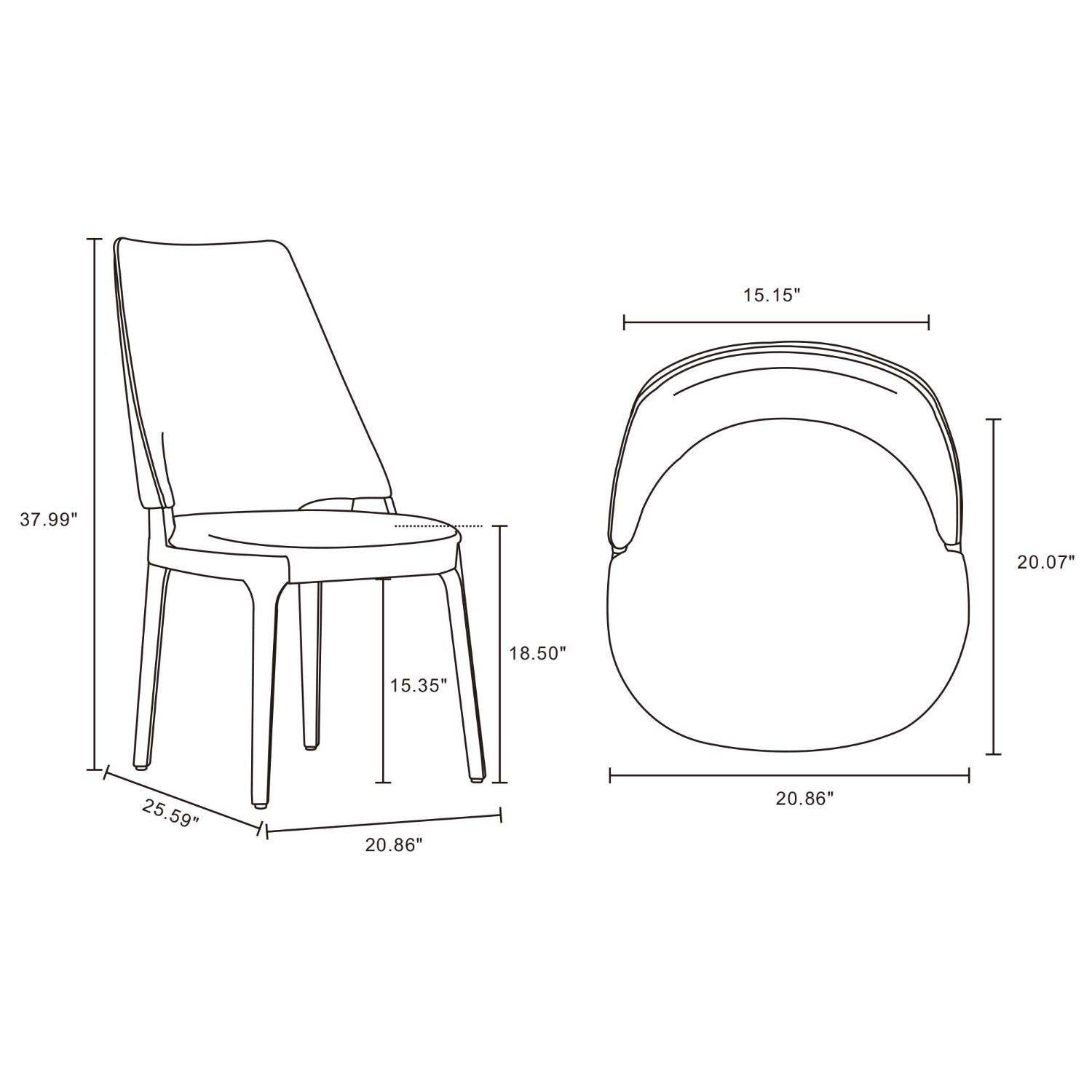Kara - Dining Chair In (Set of 2)