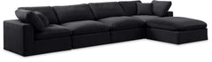 Comfy - 5 Piece Velvet Modular Sectional With Chaise