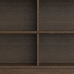 Harper - 4 Shelf Low Bookcase - Walnut Brown