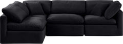 Indulge - Velvet 4 Piece Modular Sectional