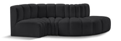 Arc - Faux Leather 4 Piece L-Shaped Modular Sofa