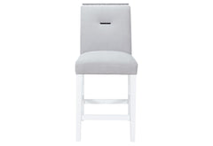 Monaco - 9 Piece Dining Room Set (Square Bar Table And 8 Bar Stools) - White