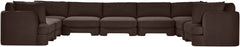 Hammond - Velvet Performance Fabric Upholstered 9 Piece Sectional