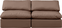 Indulge - Faux Leather 2 Seat Modular Armless Sofa