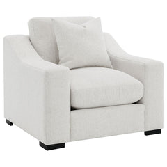 Ashlyn - Fabric Upholstered Track Arm Accent Chair - Sand