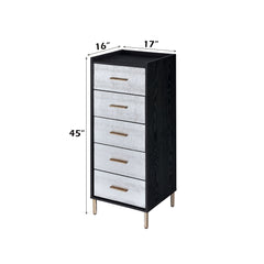 Myles - Jewelry Armoire - Black / Silver / Gold