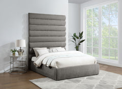 Adam - Chenille Fabric Bed With 89" Headboard