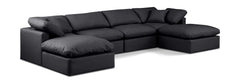 Indulge - Faux Leather 6 Piece Modular Double Chaise Sectional