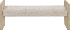 Hickory - Fabric Upholstered Bench - Natural Frame