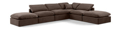 Indulge - Velvet 6 Piece Modular Armless Sectional
