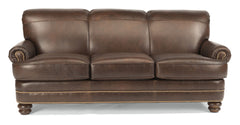 Bay Bridge - Leather Sofa, Nailhead Trim