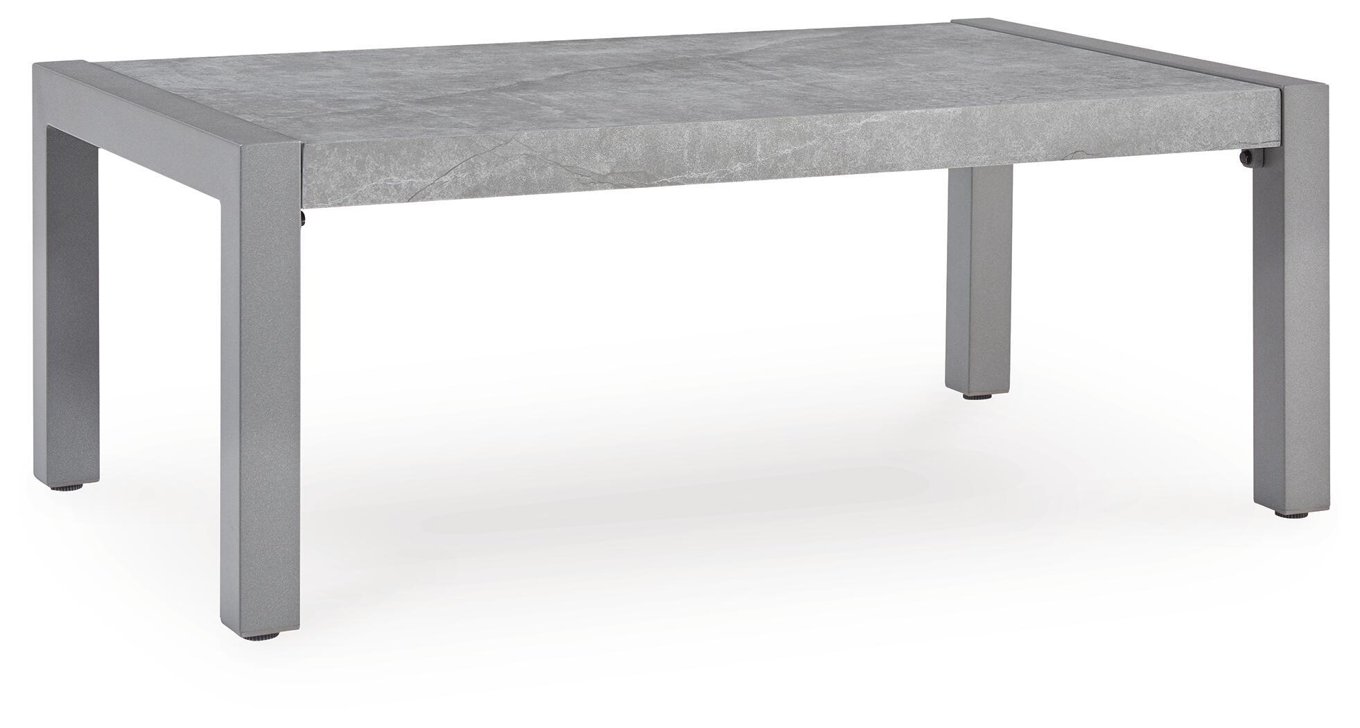 Hurley Park - 4 Pc. - Outdoor Sofa, 2 Lounge Chairs And Coffee Table - Gray