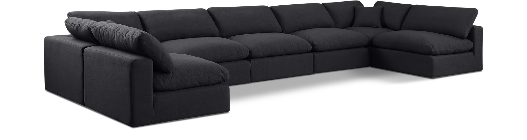 Comfy - 7 Piece Linen Modular Armless Sectional