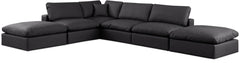 Comfy - 6 Piece Faux Leather Modular Sectional