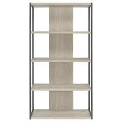 Loomis - 72" 4-Shelf Bookshelf - Whitewashed Gray