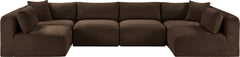 Shaggy - 6 Piece Modular U-Shaped Armless Sectional
