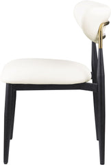 Ronda - Vegan Leather Upholstered Dining Side Chair - Black Legs