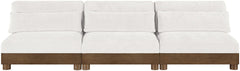 Turin - Chenille Fabric Upholstered Modular Sectional - Cream