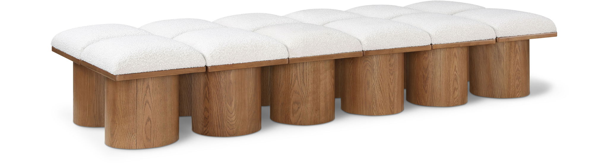 Pavilion - 12 Piece Modular Bench With Brown Base
