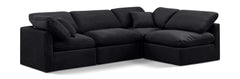 Indulge - Velvet 4 Piece Modular Sectional