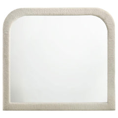 Sonya - Upholstered Bedroom Dresser Mirror - Ivory
