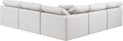 Indulge - Faux Leather 5 Piece Modular Corner Armless Sectional