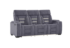 U1895 - P2 Reclining Sofa With IS And LED - Dark Gray