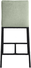 Reeves - Chenille Fabric Upholstered Counter Stool (Set of 2) - Black Base