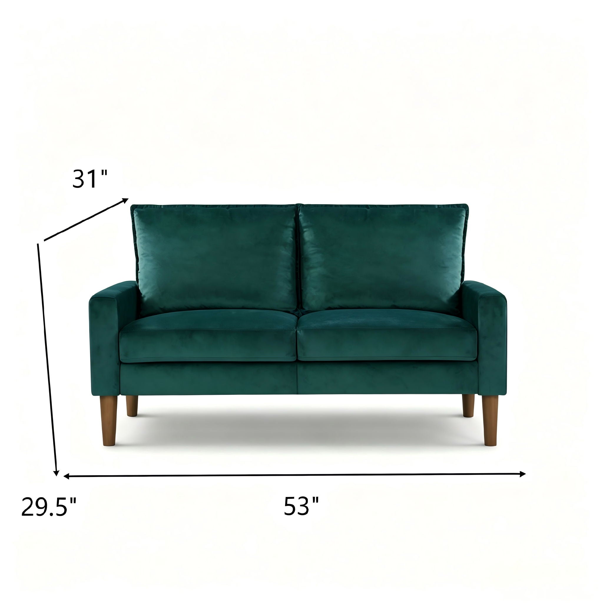 Upholstered Loveseat Sofa, 2 Seater Couch For Living Room Apartment