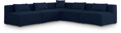 Cube - Linen 5 Piece Modular Corner Armless Sectional