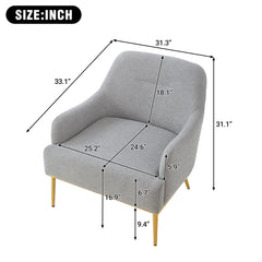 Modern Elegance Accent Chair With Curved Backrest