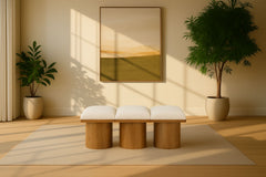 Pavilion - 3 Piece Modular Bench With Brown Base