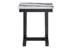 T1319 - End Table - Black / White