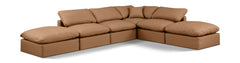Indulge - Faux Leather 6 Piece Modular Armless Sectional