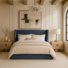 Kendall - Linen Textured Fabric Upholstered Bed