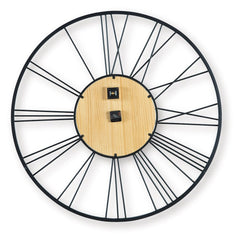 Brockett - Wall Clock - Black / Natural
