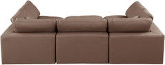 Comfy - 6 Piece Faux Leather Sectional