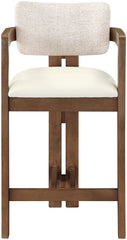 Ravina - Upholstered Counter Stool With Stained Brown Base