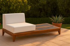 Rio - Chair With Integrated Table - Off White