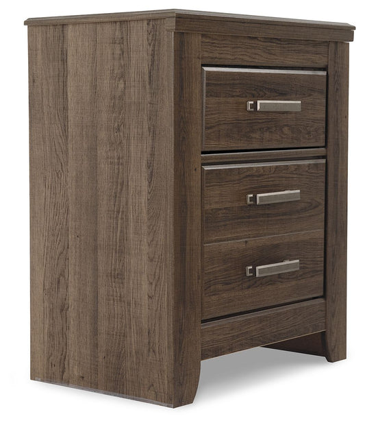 Juararo - Two Drawer Night Stand - Dark Brown
