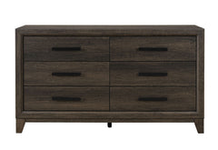 Harmony - 5 Piece Full Bedroom Set (Bed, Dresser & Mirror, Nightstand, Chest) - Dark Brown