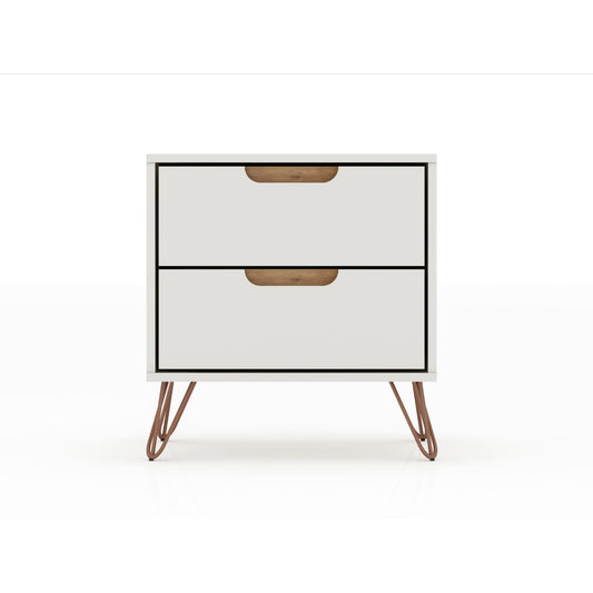 Rockefeller - Nightstand With 2 Drawers - Off White