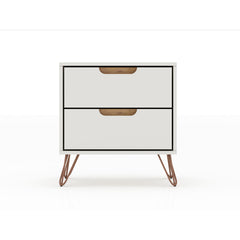 Rockefeller - Nightstand With 2 Drawers - Off White