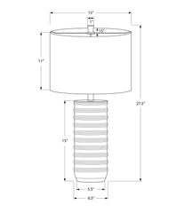 Table Lamp, Lighting, Resin, Transitional - Cream