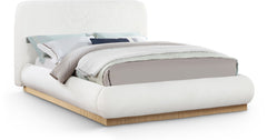 Rigby - Linen Bed With Natural Base