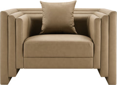 Everett - Vegan Leather Upholstered Chair - Tan