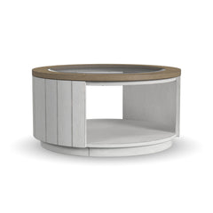 Melody - Round Coffee Table With Casters - White