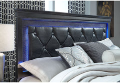 Pompei - 5 Piece Full Bedroom Set With LED - Gray