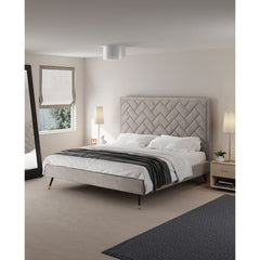 Crosby - Bed With Upholstered Headboard And Slats